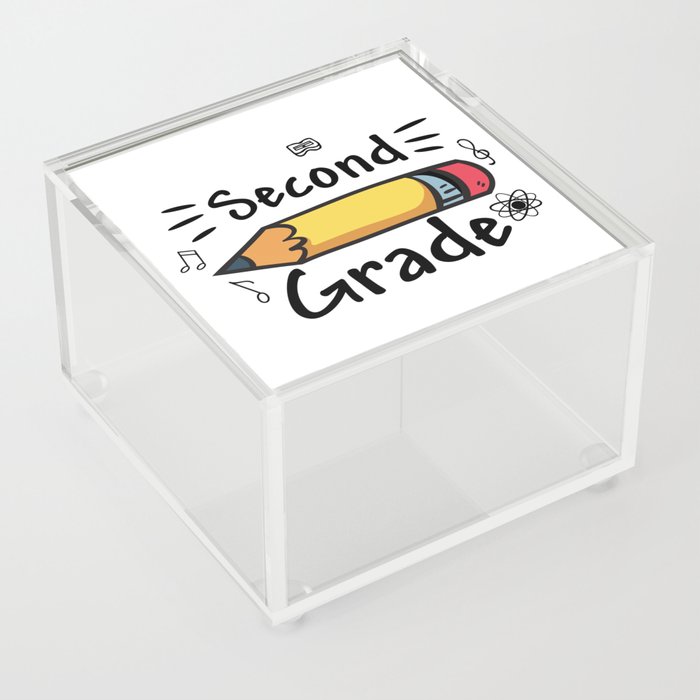 Second Grade Pencil Acrylic Box