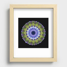 Purple And Green Healing Aura Chakra Mandala Art  Recessed Framed Print