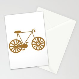 Brown Road Bike Lover Print Pattern Stationery Card