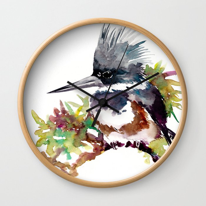 Belted Kingfisher Wall Clock