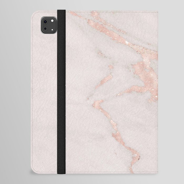 Blush Pink And Glitter Marble Collection iPad Folio Case