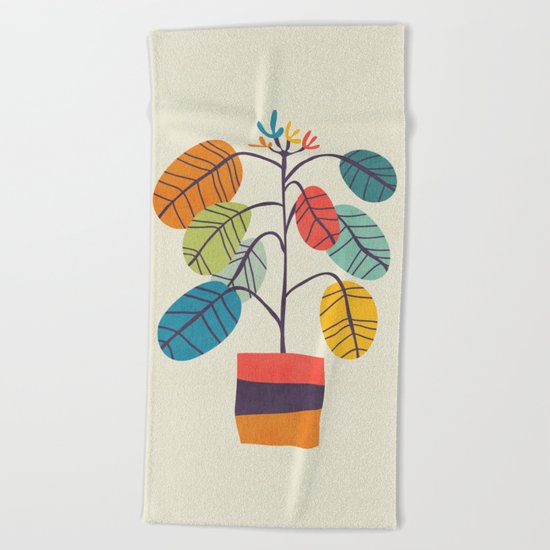 Potted plant 2 Beach Towel