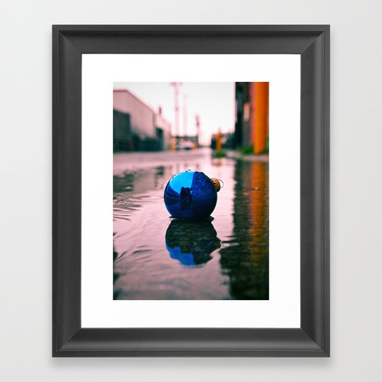 Urban Yuletide reflection Framed Art Print