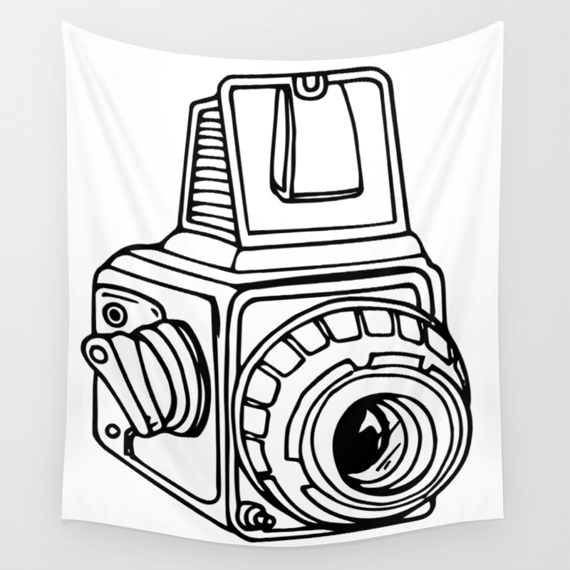 Medium Format Slr Camera Drawing Wall Tapestry By Istillshootfilm Society6
