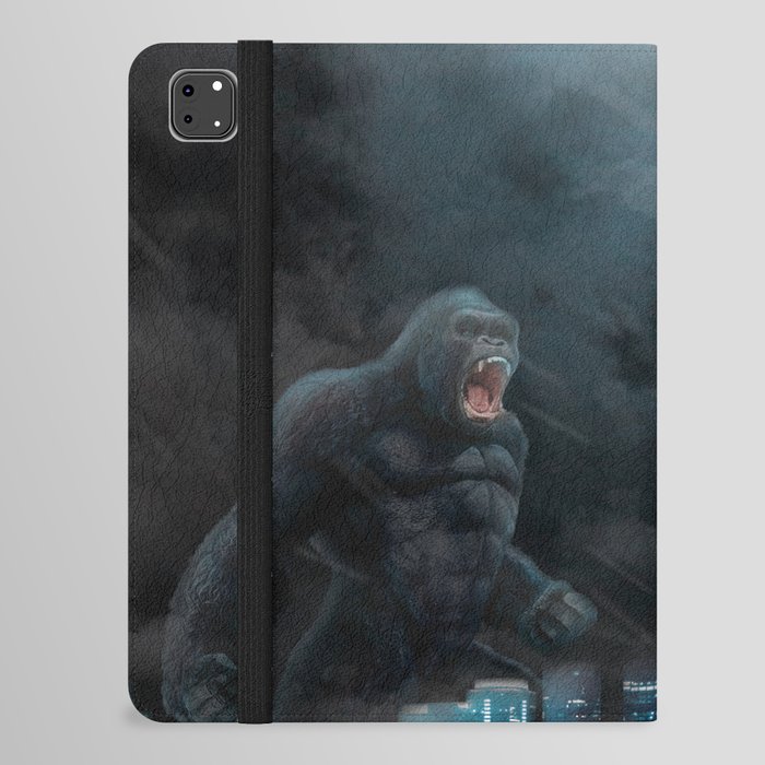 Godzilla vs Kong in the moonlight iPad Folio Case