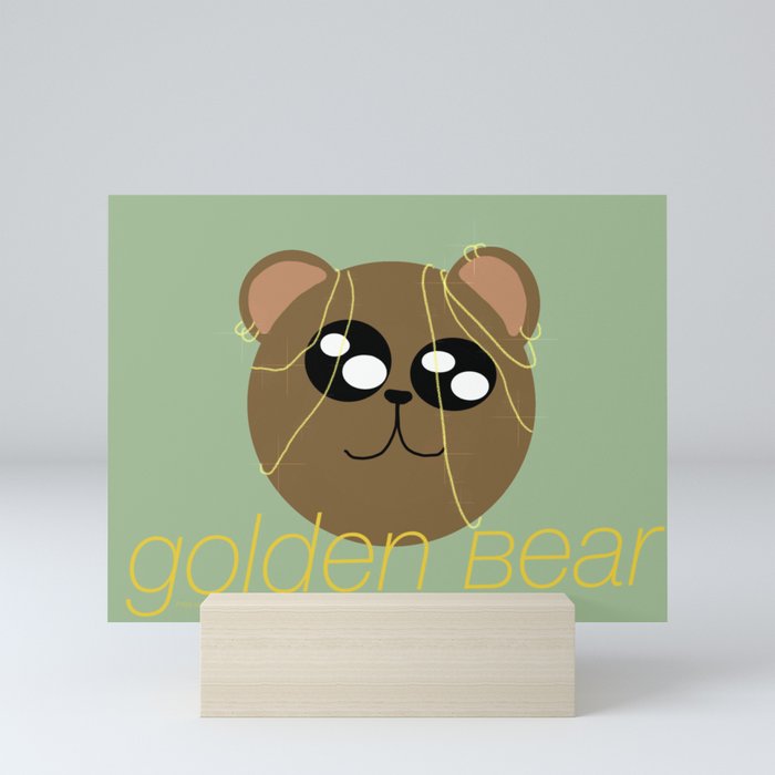 golden bear Mini Art Print