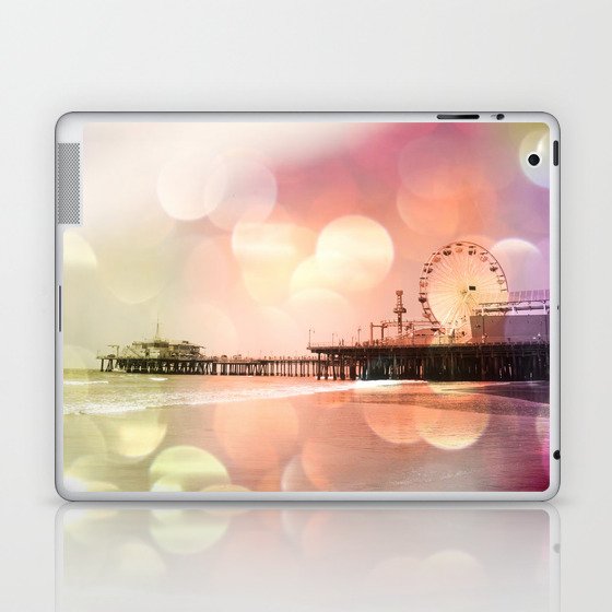 Sparkling pink Santa Monica Pier Laptop & iPad Skin