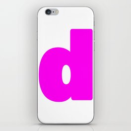 d (Magenta & White Letter) iPhone Skin