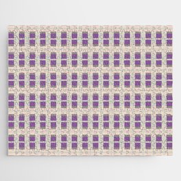 80s Mid Century Rectangles Purple Red Wine Jigsaw Puzzle