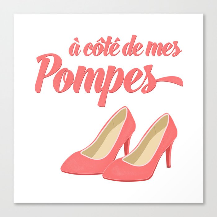 French Pink High Heels Canvas Print