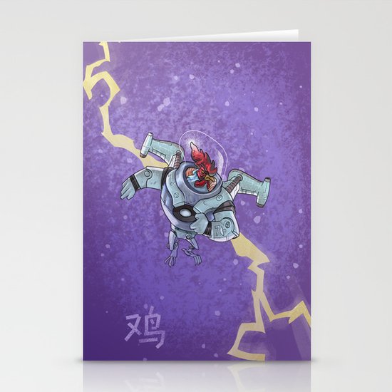 Astro Zodiac Force 10: Rooster Stationery Cards
