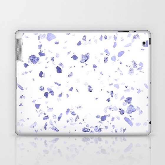 Very Peri 2022 Color Of The Year Violet Blue Periwinkle Marble Terrazo Laptop & iPad Skin