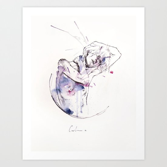 circles - con occhi porpora Art Print