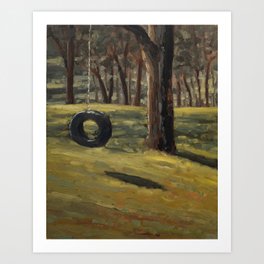 tire swing Art Print