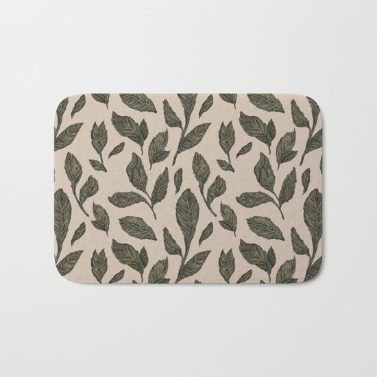 Leaf Pattern Bath Mat