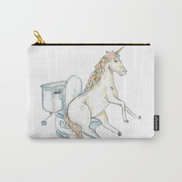 Unicorn toilet Painting Wall Poster Watercolor Carry-All Pouch