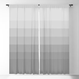 Clean Grey Lines - Gradient Grayscale Stripes Abstract Blackout Curtain