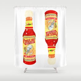 Cthulhu Hot Sauce Shower Curtain