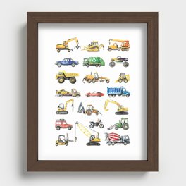 Cars and trucks Recessed Framed Print