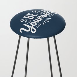 quotes - be youtself Counter Stool