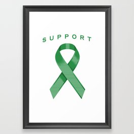 Green Awareness Ribbon Framed Art Print | People, Children, Love 