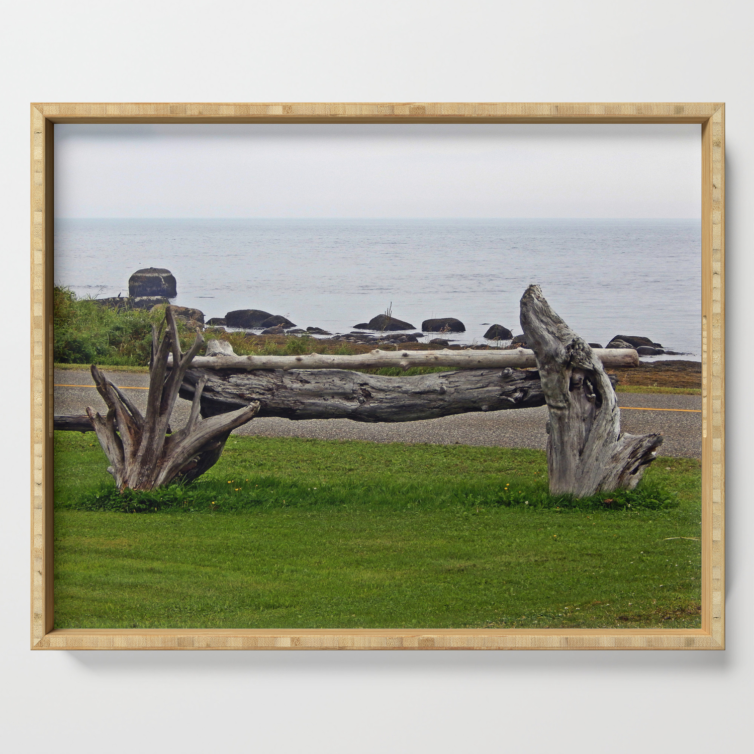 Driftwood Fence And The Sea Serving Tray By Danbythesea Society6