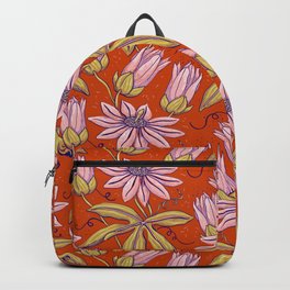 Tropical ,exotic ,flowers,Neutral summer pattern  Backpack