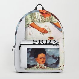 The two fridas by Frida Kahlo (1939) Backpack | Wallartposter, Kahloart, Kahloprint, Wallartprint, Bluebohohomedecor, Girlpower, Fridakahloportrait, Floralpattern, Kahloportrait, Mexicanfolkart 