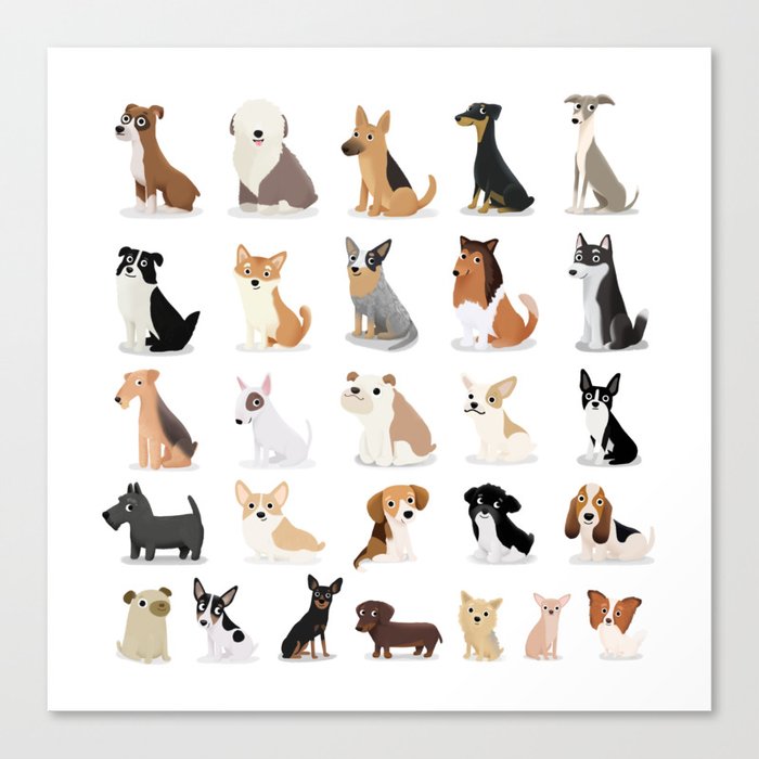 Dog Overload - Cute Dog Series Canvas Print
