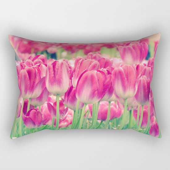 Pink tulips Rectangular Pillow