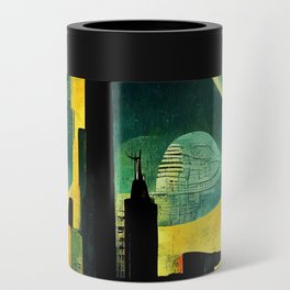 Abstract Futuristic Cityscape Can Cooler