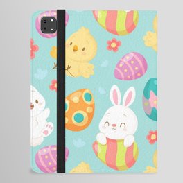 Happy Easter Rabbit And Chicken Collection iPad Folio Case