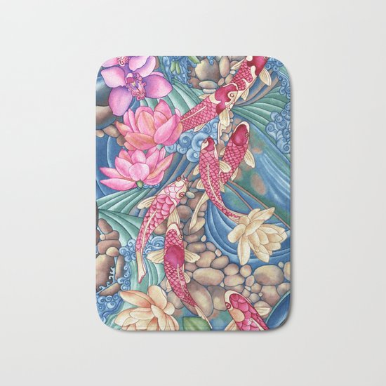 Koi Pond Bath Mat