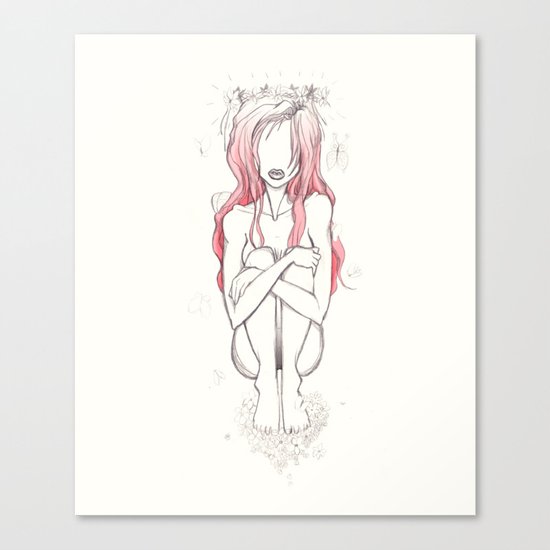 And How the Pollen fell all around your Face Canvas Print
