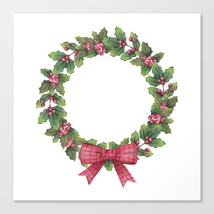 Christmas wreath Canvas Print