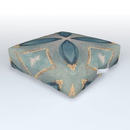 Blue Clover Outdoor Floor Cushion | Shadesofblue, Interiordesign, Goldaccent, Ink, Classicdesign, Patternrepeat, Pattern, Acrylic, Abstractart, Diamondshape 