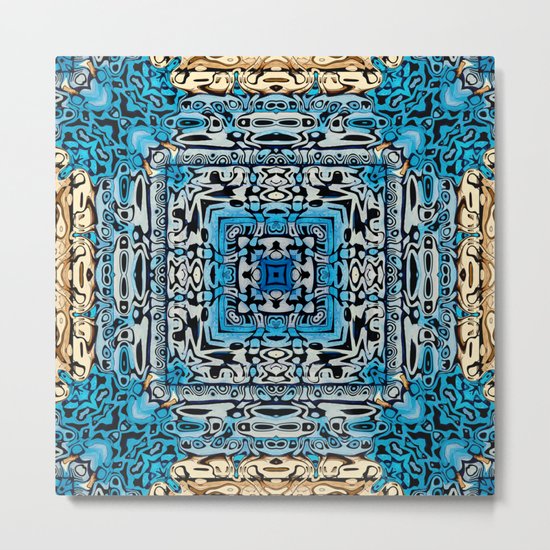 Tribal Hieroglyphics Metal Print