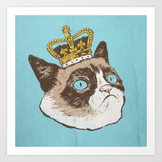 Grumpy King Art Print