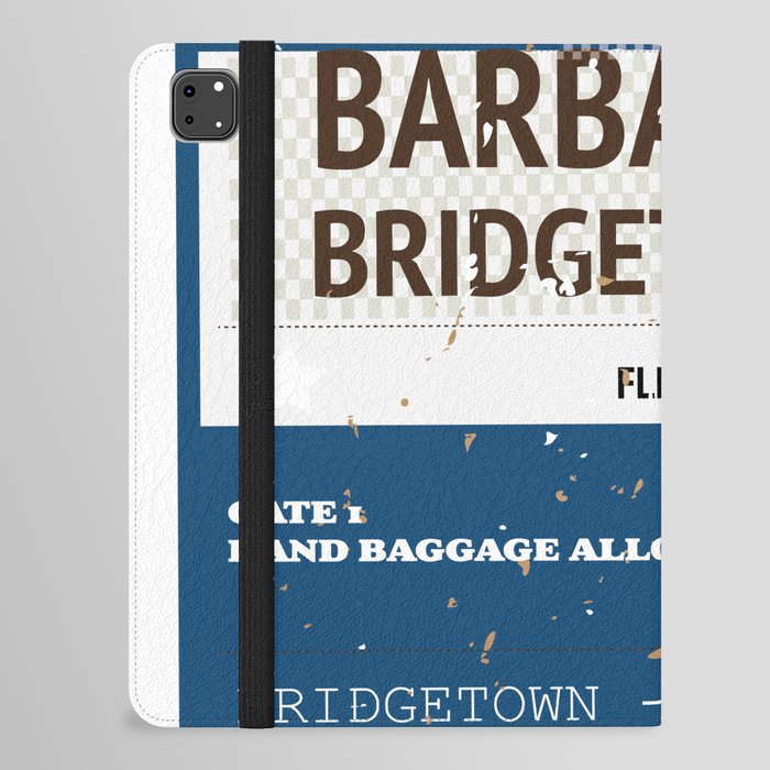 Barbados Bridgetown vintage style travel ticket iPad Folio Case