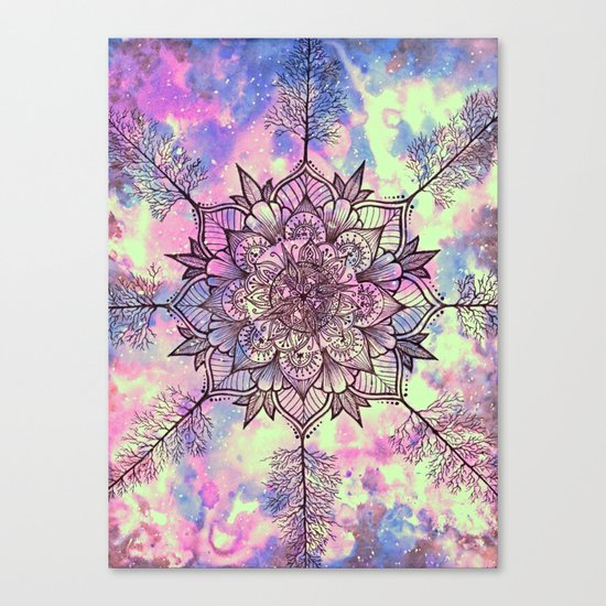 Galaxy Tree Mandala Canvas Print