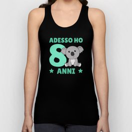 Children 8th Birthday Koala Adesso Ho 8 Anni Unisex Tank Top