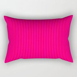 [ Thumbnail: Red & Fuchsia Colored Stripes Pattern Rectangular Pillow ]