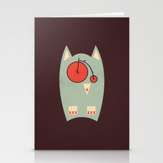 Vintage Bikeowl Stationery Cards