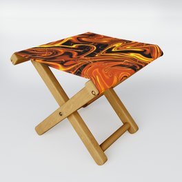 lava acrylic abstract art Folding Stool