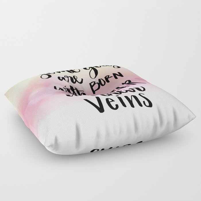 Girls born with glitter Quote Floor Pillow