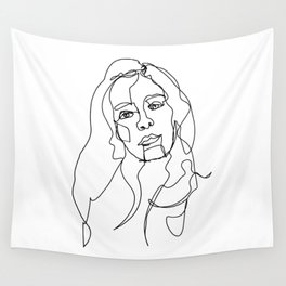 LINE ART FEMALE PORTRAITS II-I-I Wall Tapestry