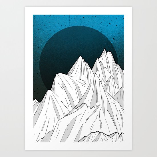 The deep blue moon Art Print