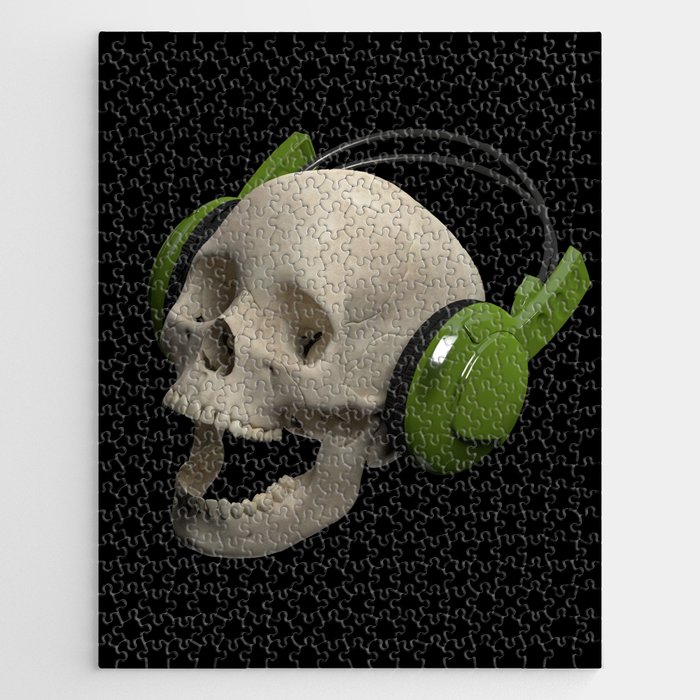 Skull is enjoying the music Jigsaw Puzzle