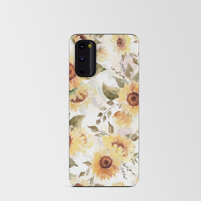 Sunflowers Forever - Watercolor Pattern Android Card Case