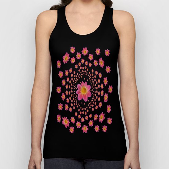 Pink Dahlia Explosion Unisex Tank Top